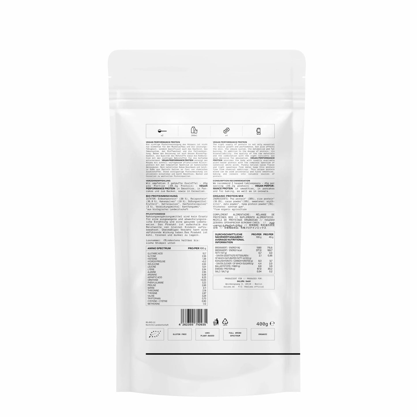 DALUMA PERFORMANCE PROTEIN (VEGAN)