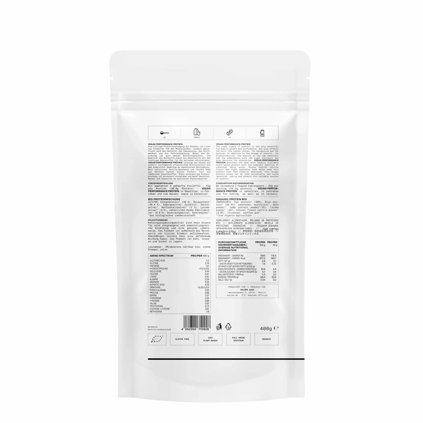 DALUMA PERFORMANCE PROTEIN (VEGAN)